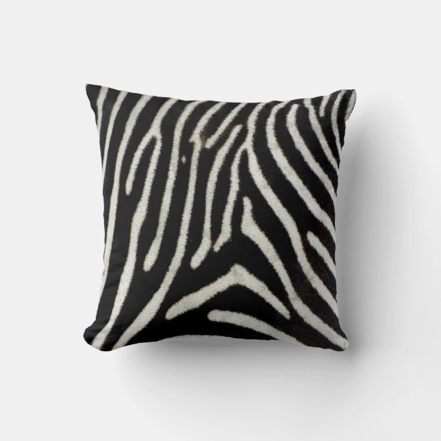 Zebra Throw Pillow (Front)