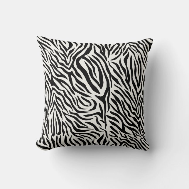Zebra Throw Pillow 16" x 16" (Front)