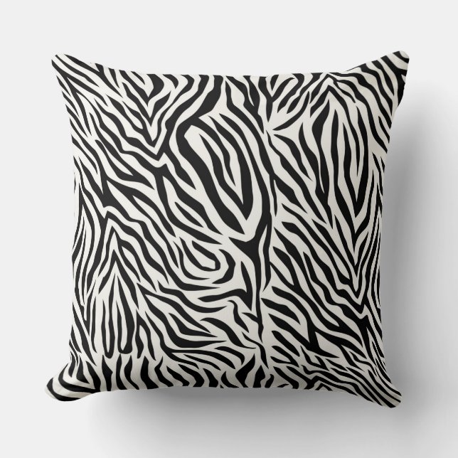 Zebra Throw Pillow 20" x 20" (Front)