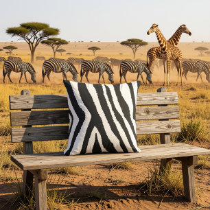 Zebra Throw Pillow Wildlife Animal Print