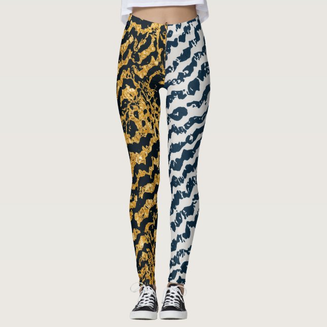 Zebra tiger rock !  leggings (Front)