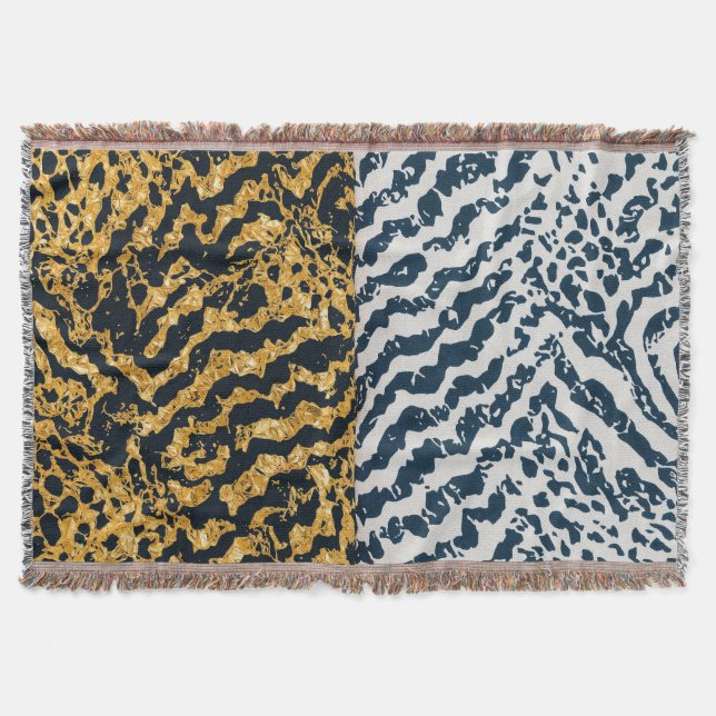 Zebra tiger rock! throw blanket (Front)