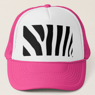 zebra trucker hat