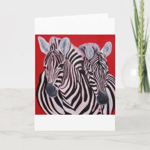 Zebra Twins Card