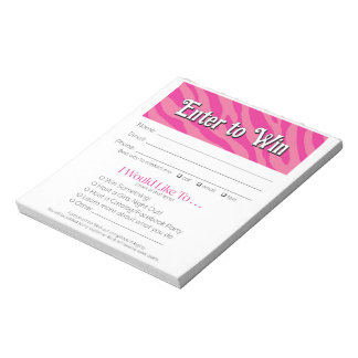 Zebra Vendor Event Leads Drawing Slip Booking Notepad