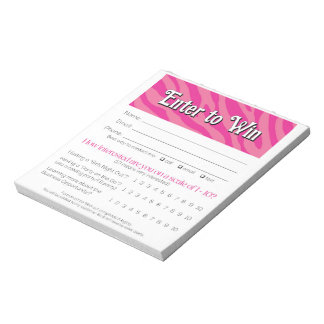 Zebra Vendor Event Leads Drawing Slip Booking Notepad
