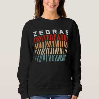 Zebra Vintage Retro Stripe Sweatshirt