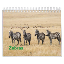 Zebra Wall Calendar