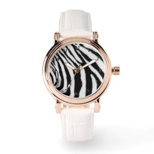 Zebra Watch Black and White Stripe Modern Design