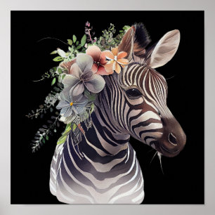 ZEBRA Watercolor Poster