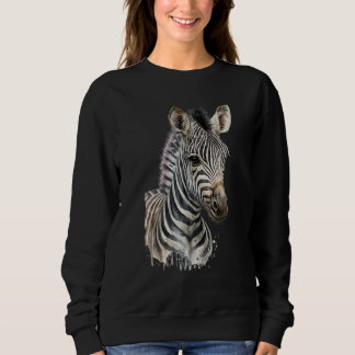 Zebra Watercolor Sweatshirt