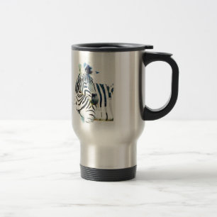 Zebra Watercolor Travel Mug