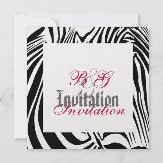Zebra Wedding Invitation