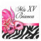 Zebra & White Masquerade Quinceañera Sticker