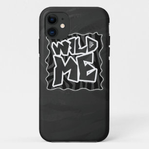 Zebra Wild me Black and Grey iPhone 11 Case