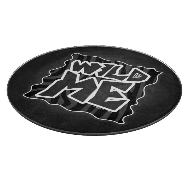 Zebra Wild me Black and Grey Cutting Board (Corner)