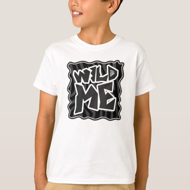 Zebra Wild me Black and Grey T-Shirt (Front)