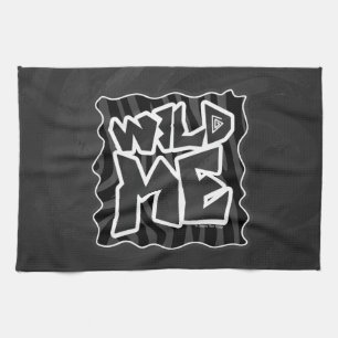 Zebra Wild me Black and Grey Tea Towel