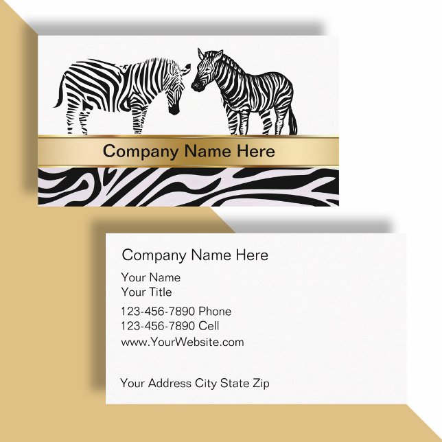 Zebra Wildlife Business Cards (Creator Uploaded)