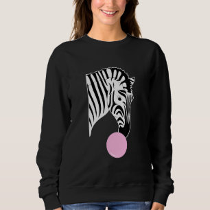 Zebra With Chewing Gum Sweatshirt