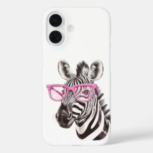 Zebra with Pink Glasses iPhone / iPad case