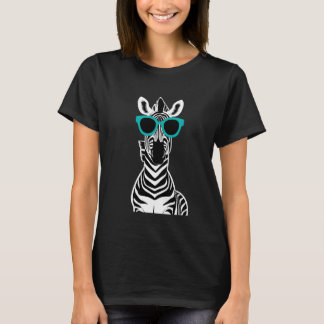 Zebra With Sunglasses Zoo Lover T-Shirt