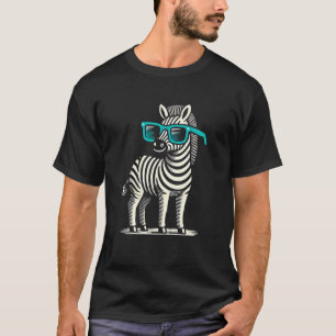 Zebra With Sunglasses Zoo Lover T-Shirt