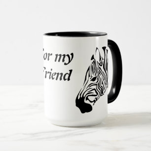 Zebra with Twisted Black Stripes Mug