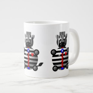 Zebra with Zipper Large Coffee Mug