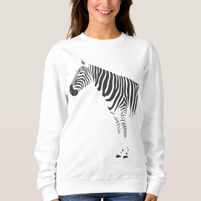 Zebra Wrap Around Sweatshirt (Front)