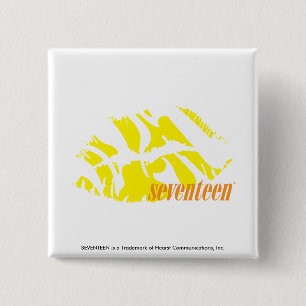 Zebra Yellow 15 Cm Square Badge