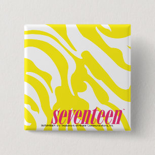 Zebra Yellow 15 Cm Square Badge