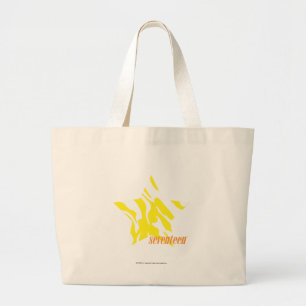 Zebra Yellow 3 Large Tote Bag