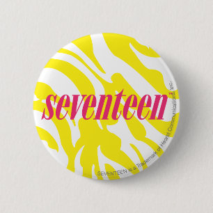 Zebra Yellow 6 Cm Round Badge
