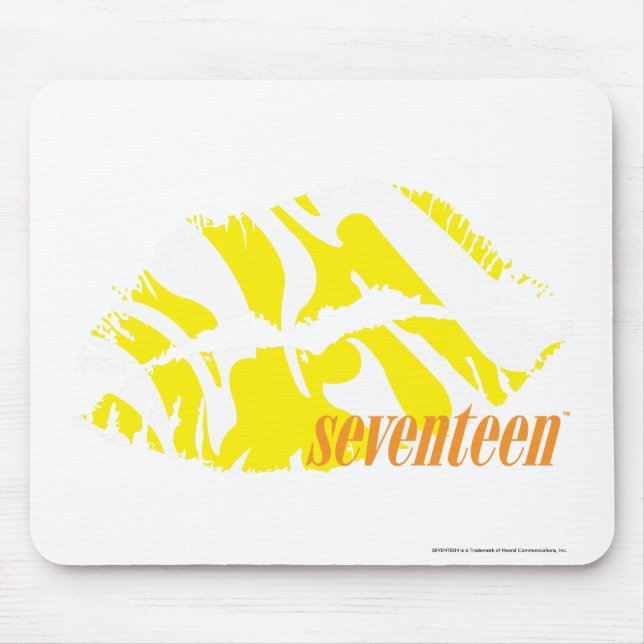Zebra Yellow Mouse Pad (Front)