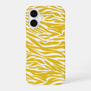 Zebra Yellow Stripes iPhone 16 Case