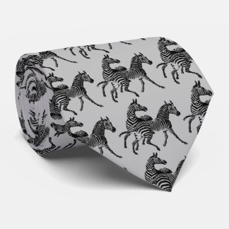 Zebra Zebras Vintage Victorian Wood Cut Art Neck T Tie