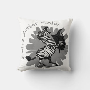 Zebra Zither Solo Cushion