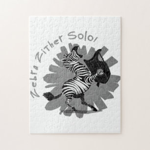 Zebra Zither Solo Jigsaw Puzzle