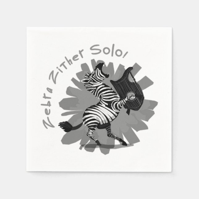 Zebra Zither Solo Napkin (Front)
