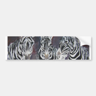 zebra zoo animal wildlife painting art gifts bumper sticker