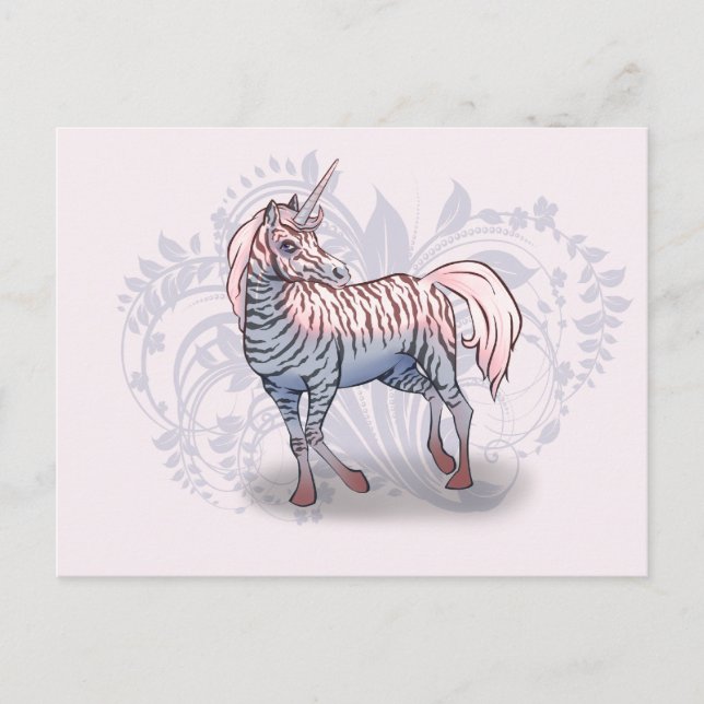 Zebracorn zebra-unicorn postcard (Front)