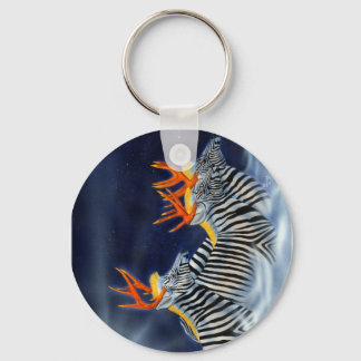 Zebradeer in Flight Key Ring