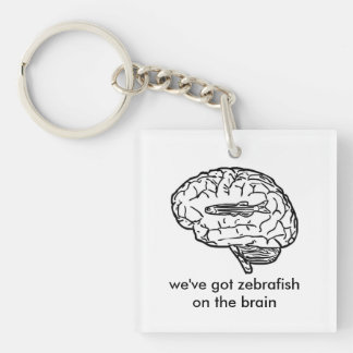 zebrafish on the brain keychain