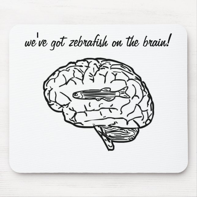 Zebrafish on the brain mousepad (Front)