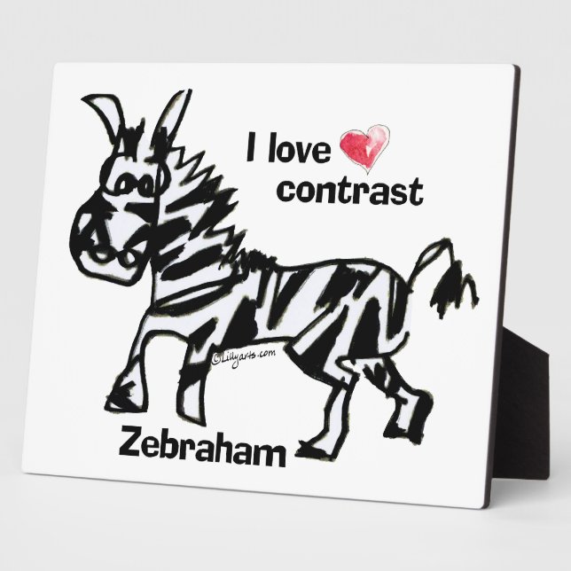 Zebraham- I love contrast Plaque (Side)