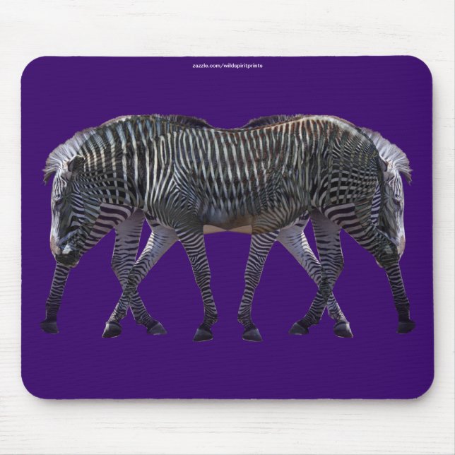 Zebras African Horse Wildlife Art Mousepad (Front)