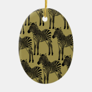 Zebras Ceramic Ornament