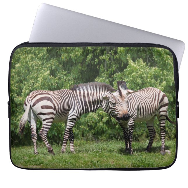 Zebras in Love Laptop Sleeve (Front)