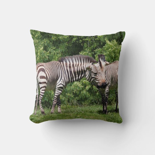 Zebras in Love Pillow (Front)